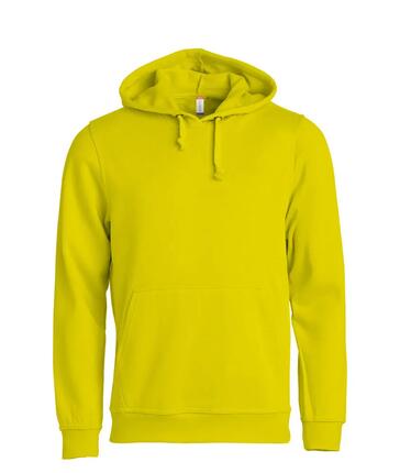 clique Basic Hoody – unisex bluza z kapturem, żółć odblaskowa – visibility