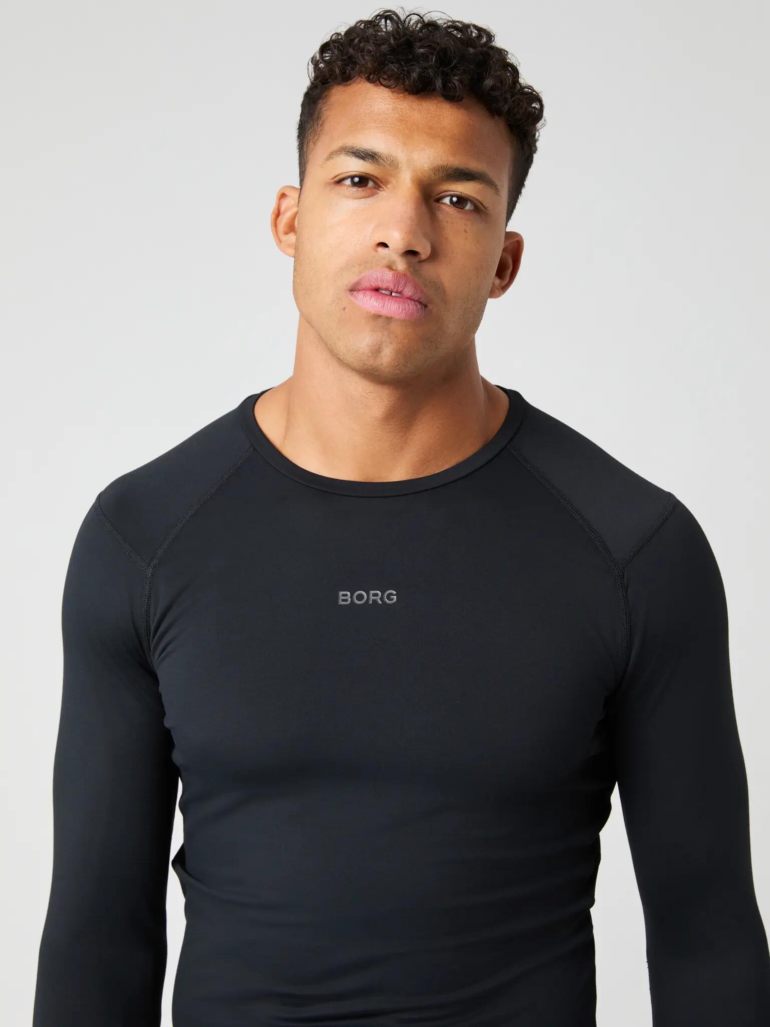 bjorn_borg BORG SOFT COMPRESSION LS T-SHIRT - BLACK BEAUTY 5/5