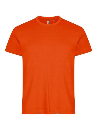 clique Basic-T Herren-T-Shirt schlanke Passform – blood orange