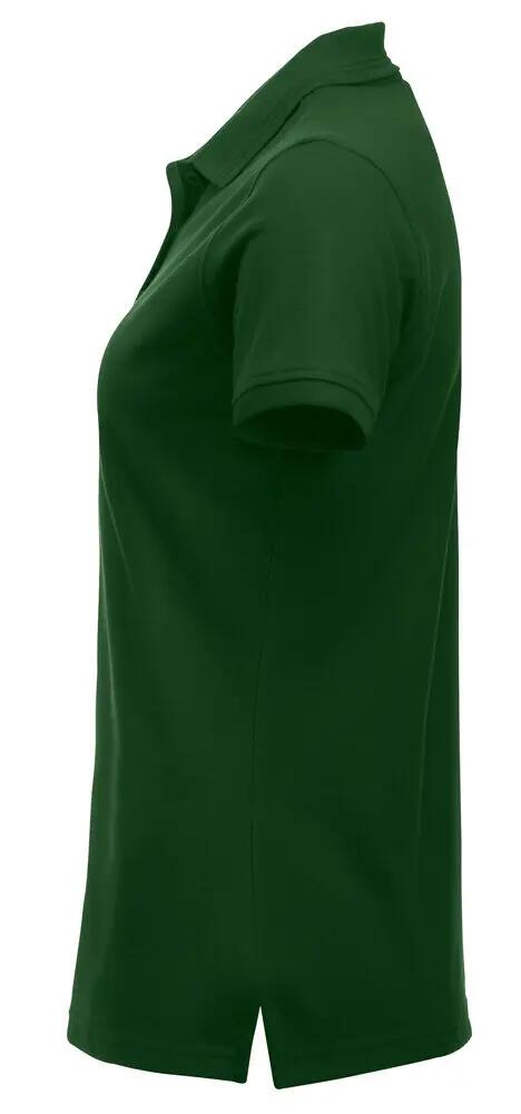 clique Polo Manhattan Women bottle green — gola jacquard com riscas 3/4