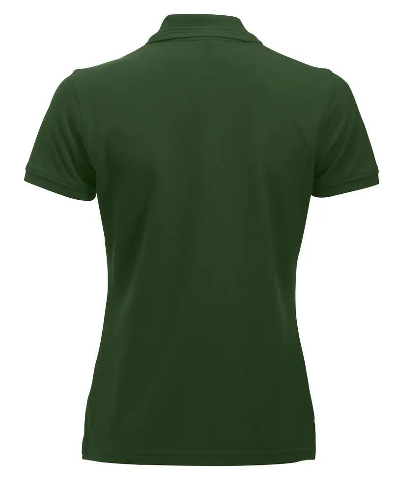 clique Polo Manhattan Women bottle green — gola jacquard com riscas 2/4