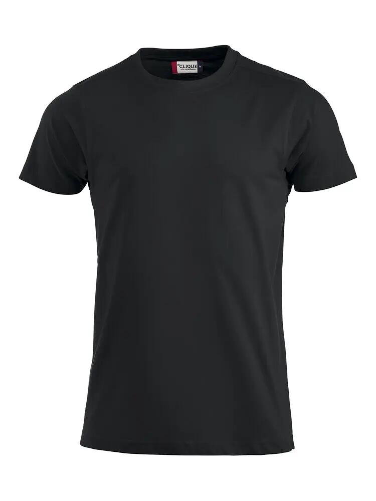 clique Premium-T T-shirt homme col rond en coton, noir 1/4