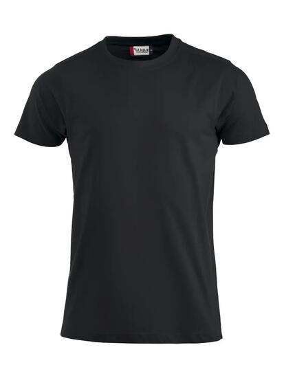clique Premium-T T-shirt homme col rond, 100% coton (noir)
