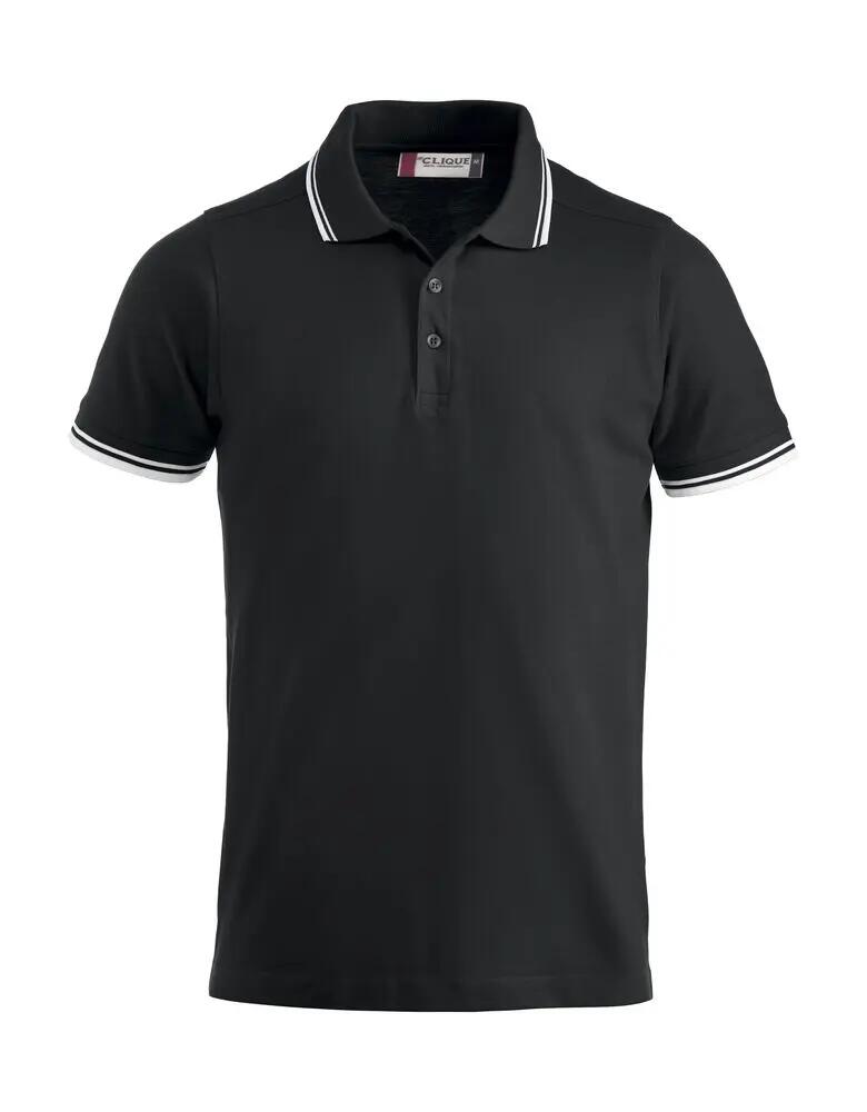 clique Polo Amarillo aus 100% gekämmter Baumwolle — unisex, kontraststreifen 1/4