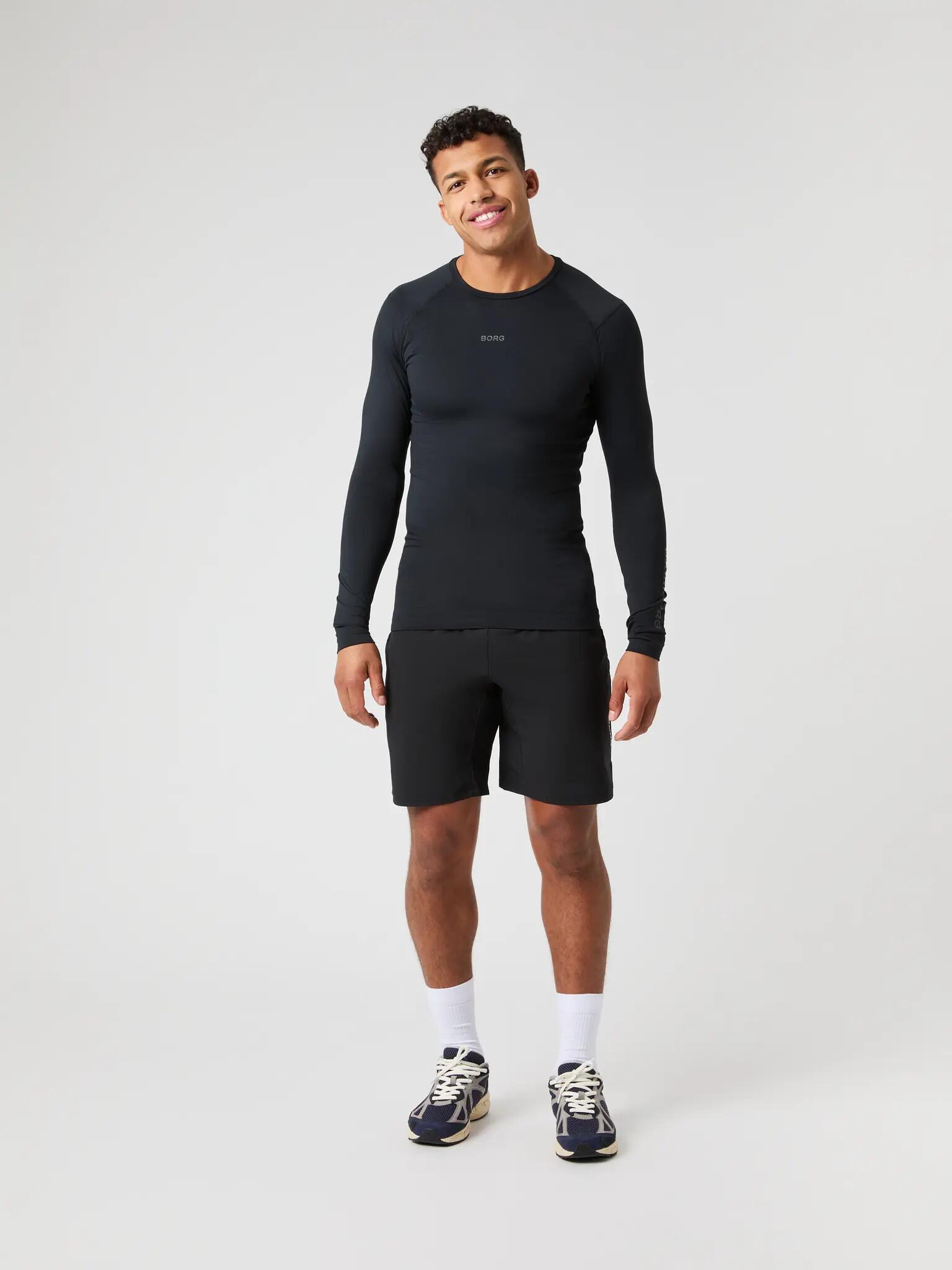 bjorn_borg BORG SOFT COMPRESSION LS T-SHIRT - BLACK BEAUTY 3/5