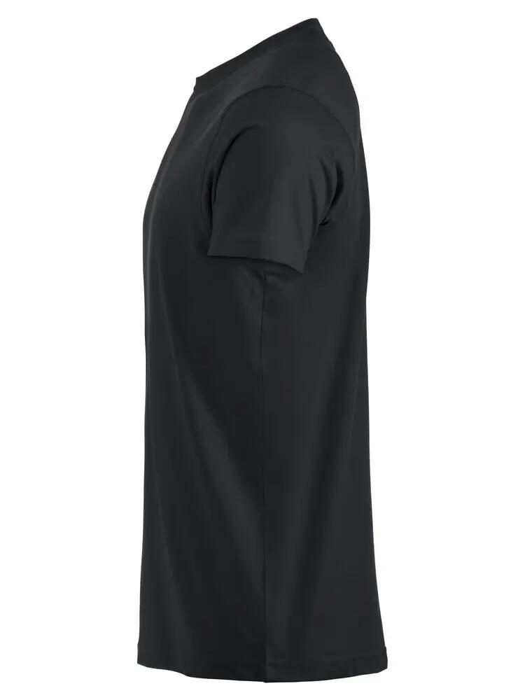 clique Premium-T T-shirt homme col rond en coton, noir 3/4