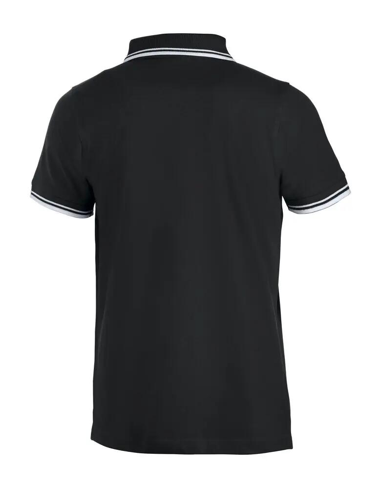 clique Polo Amarillo aus 100% gekämmter Baumwolle — unisex, kontraststreifen 3/4