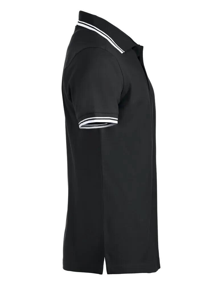 clique Polo Amarillo aus 100% gekämmter Baumwolle — unisex, kontraststreifen 2/4