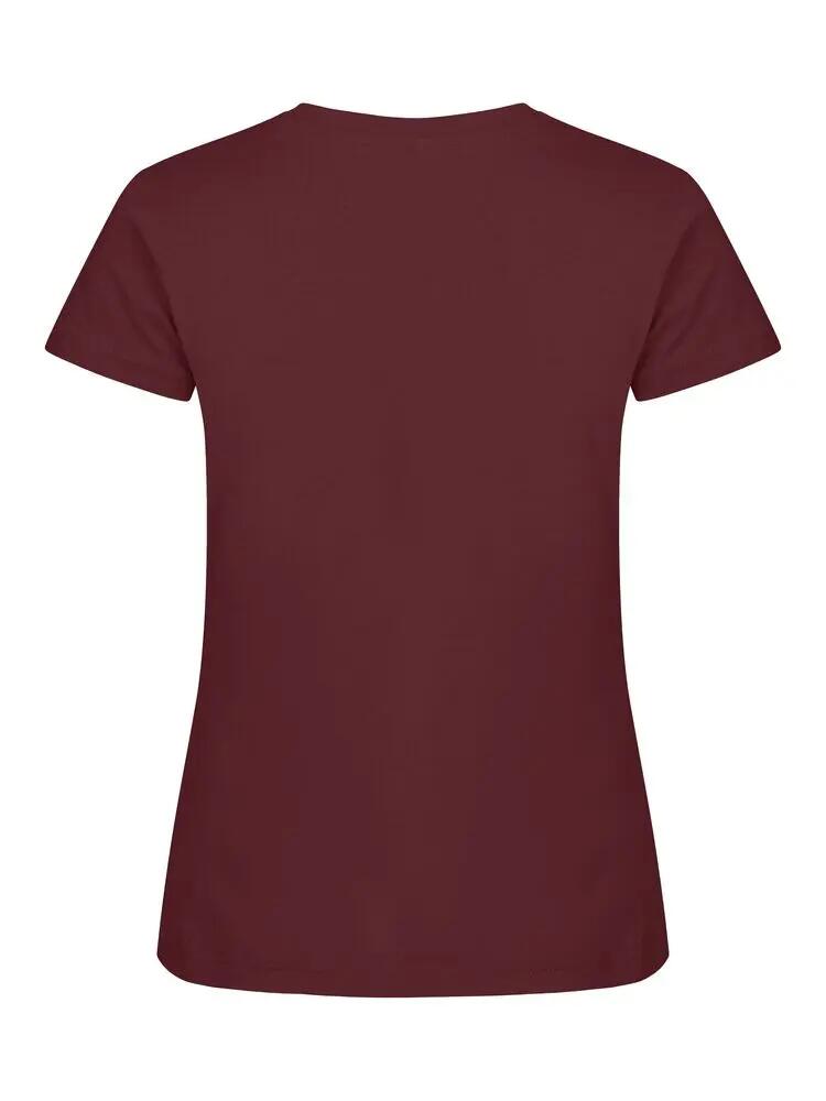 clique Basic-T Women Camiseta ajustada de algodón burdeos 4/5