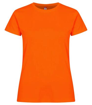 clique Basic Active-T Women Polyester T‑Shirt in Visibility Orange
