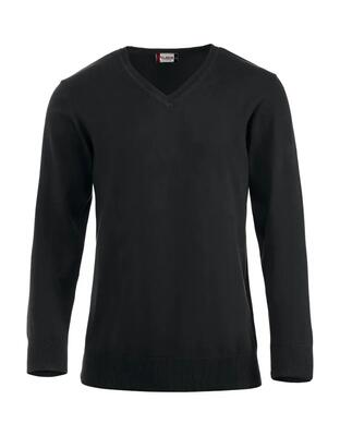 Clique trui aston v‑hals 100% katoen zwart