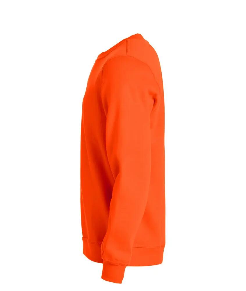 clique Basic Roundneck sweat unisexo laranja visibility 3/4