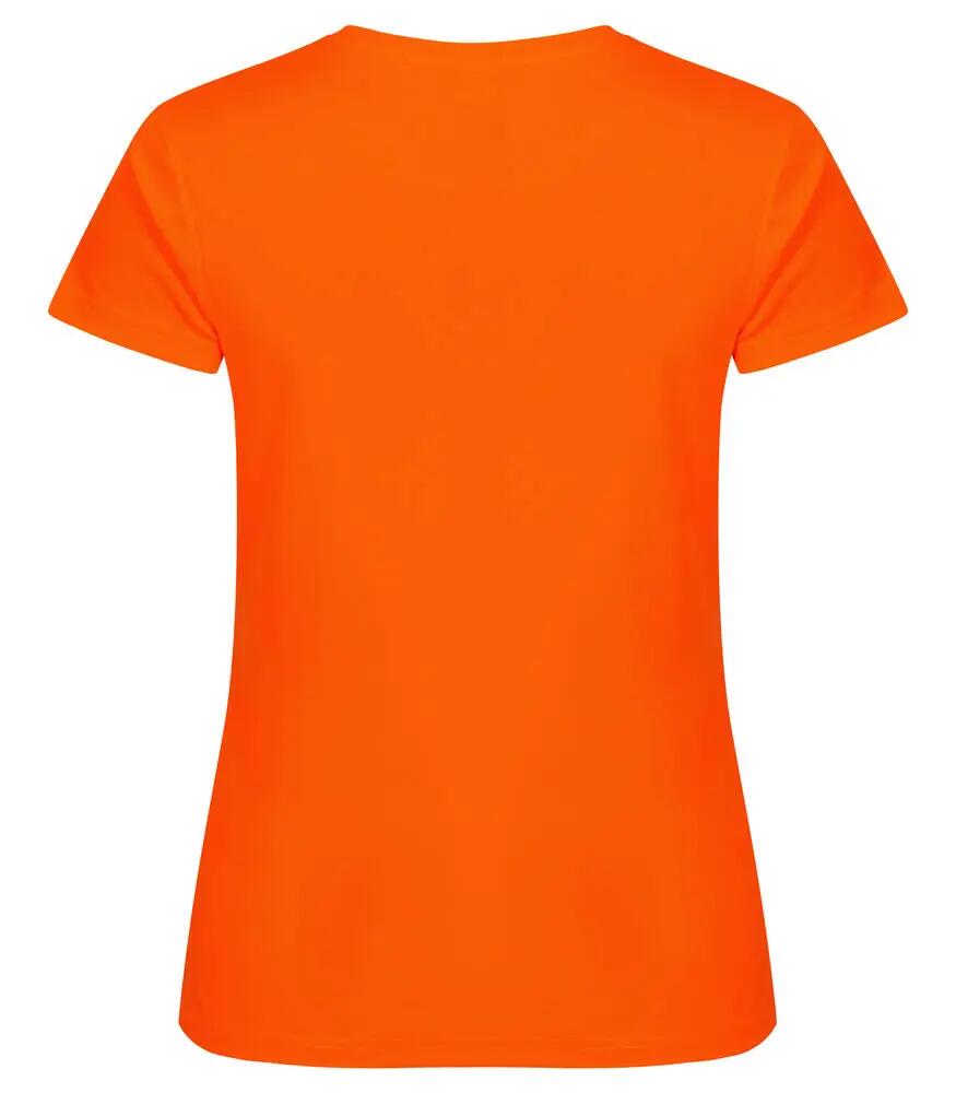 clique Basic Active-T Women T-shirt 100% poliestere - Visibility Orange 3/4