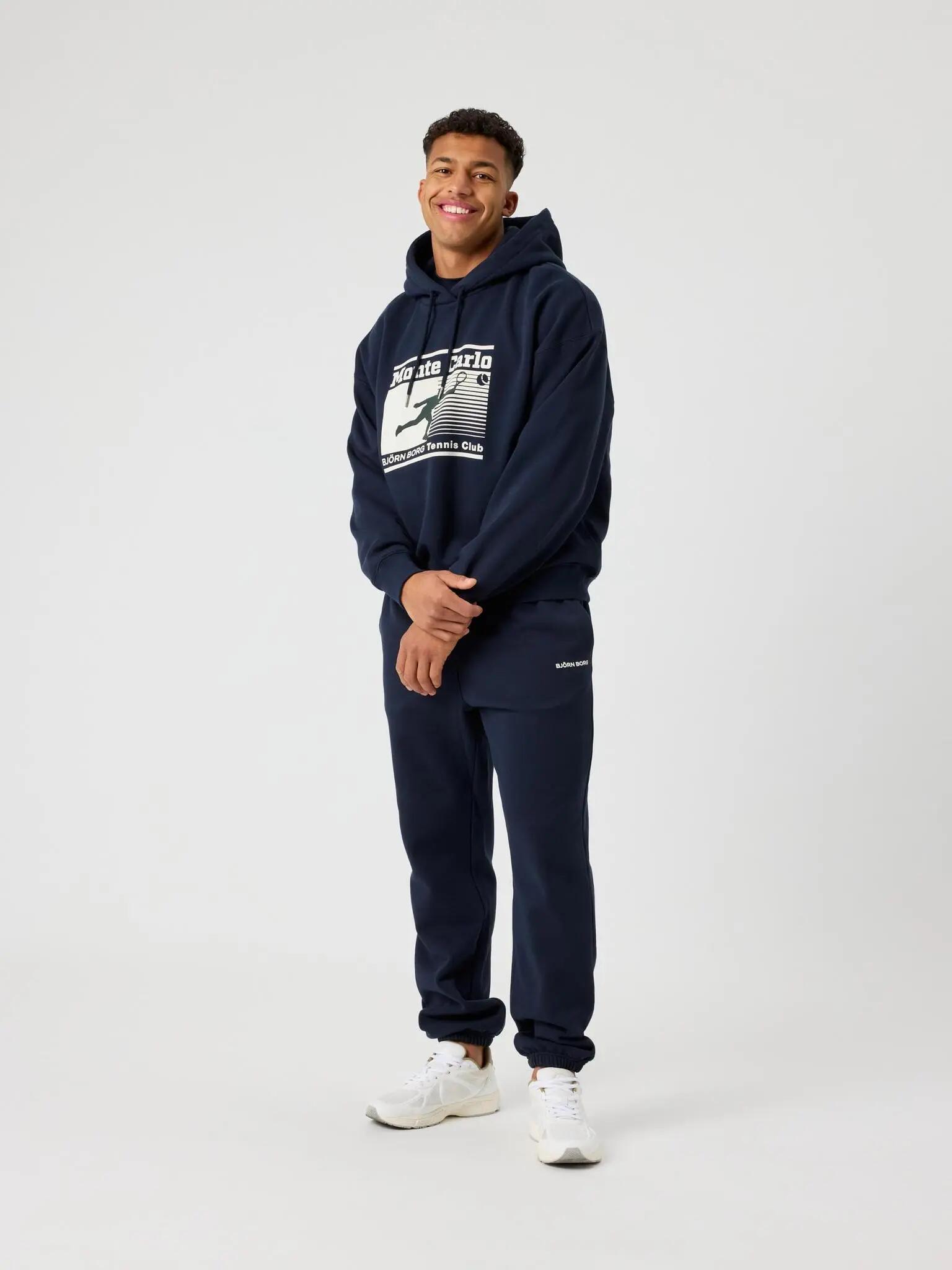 bjorn_borg BORG OVERSIZED HOODIE - NIGHT SKY 3/4