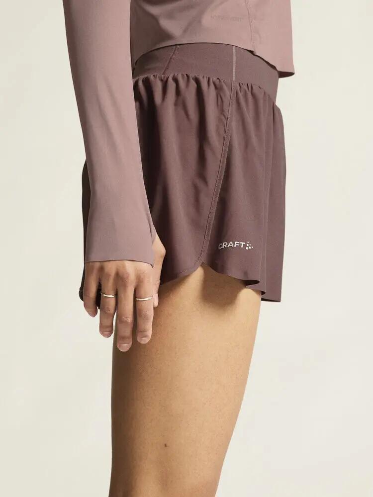 craft Hypervent Wide Shorts W – calções largos de corrida com cintura de suporte 4/7