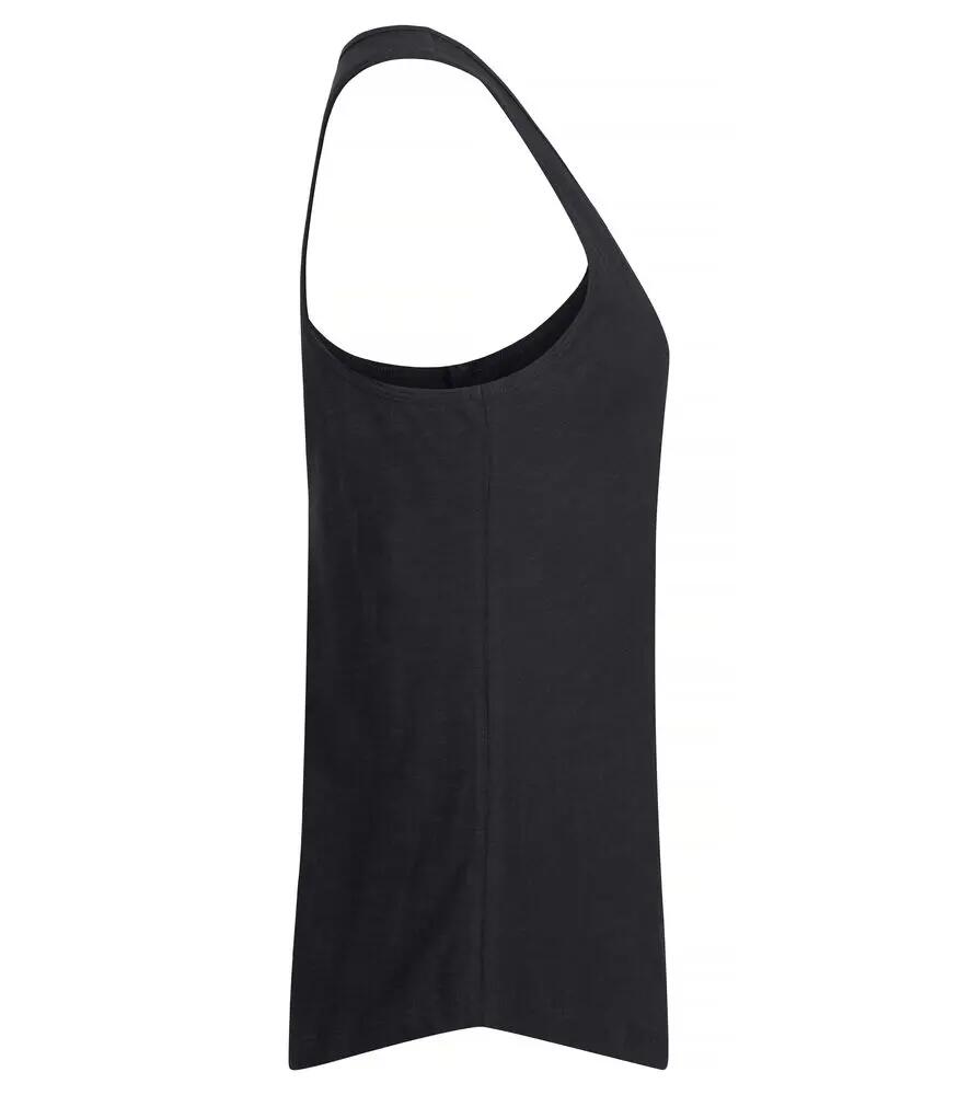 clique Slub Tanktop Women – 100% Slub-Baumwolle, figurbetont, schwarz 4/4