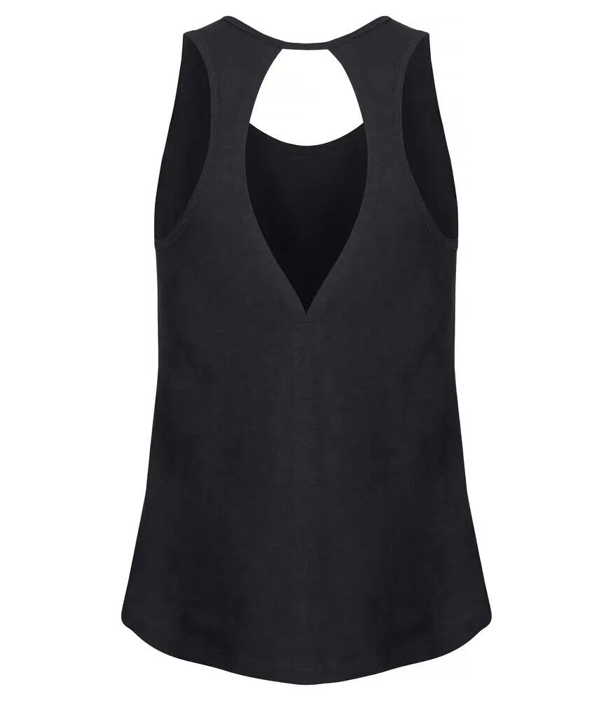 clique Slub Tanktop Women – 100% Slub-Baumwolle, figurbetont, schwarz 2/4