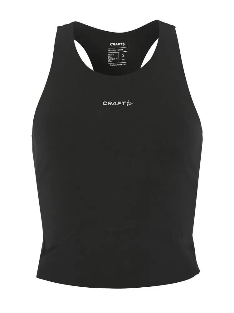 craft Hypervent Cropped Pocket Singlet W – Kurzes Lauftop in Schwarz 3/7