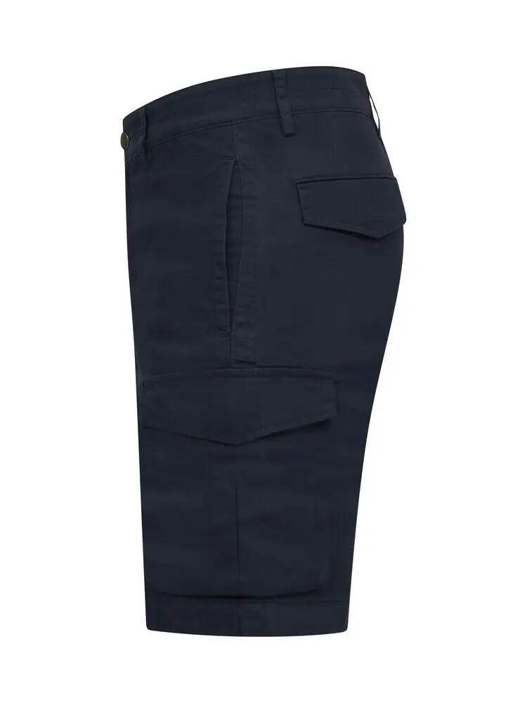 clique Cargo Shorts in twill 100% cotone biologico – Dark Navy 3/4
