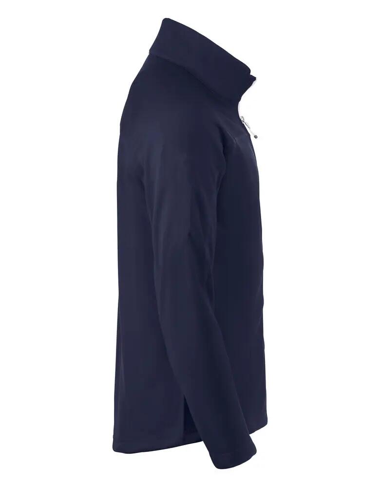 clique Veste zippée unisexe Ducan en polyester brossé — dark navy 4/4