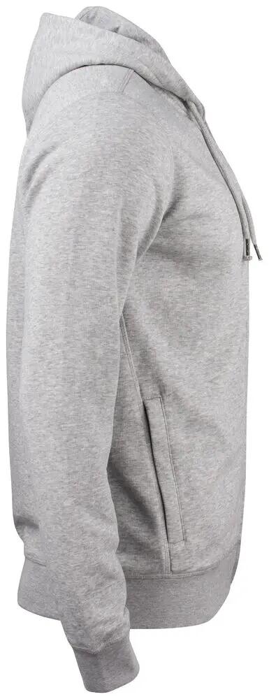 clique Premium OC Hoody Full Zip in cotone biologico grigio mélange 4/4