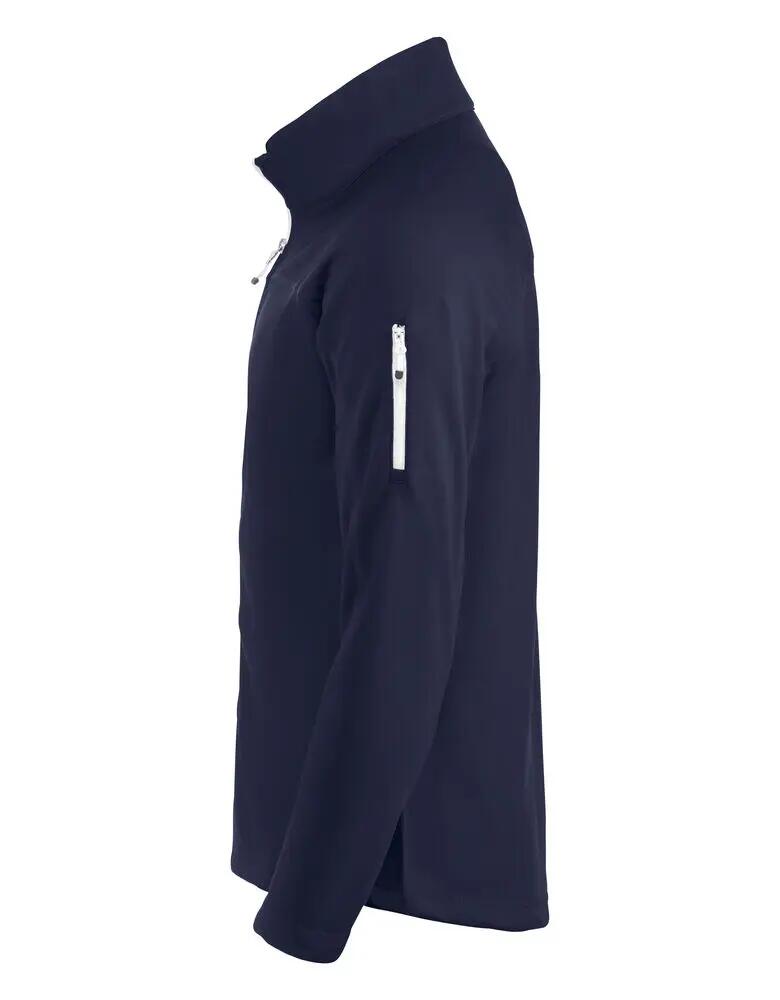 clique Veste zippée unisexe Ducan en polyester brossé — dark navy 3/4