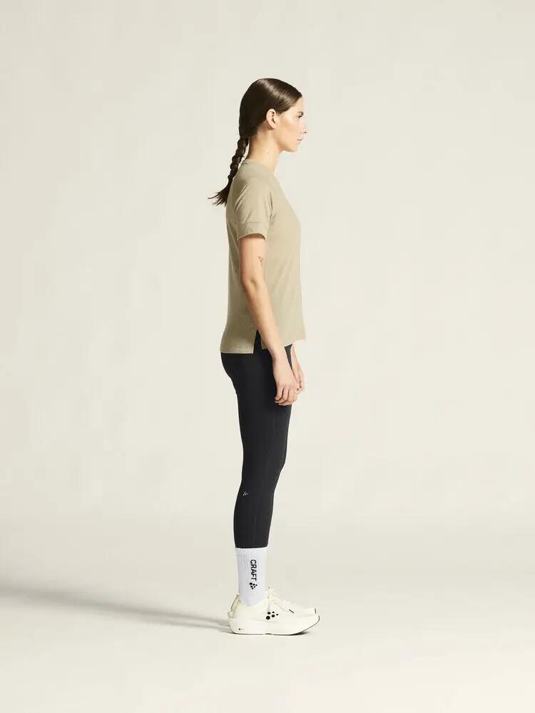 craft Wool SS Tee W maglia corta in poliestere riciclato e lana 5/7
