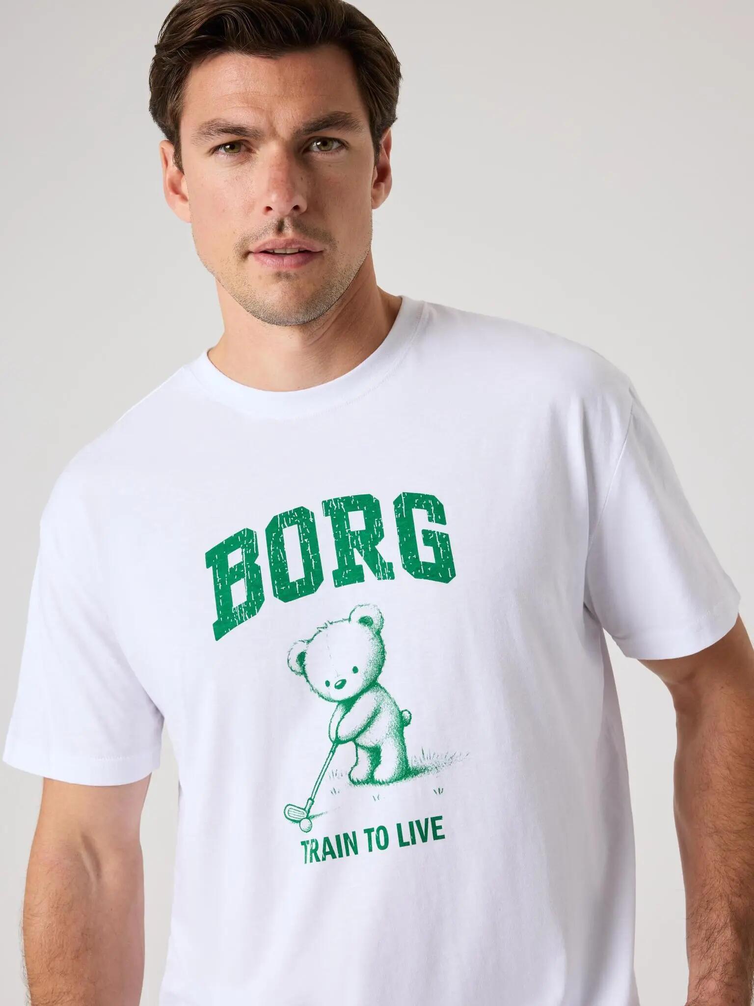bjorn_borg BORG CLASSIC PRINT T-SHIRT in BRILLIANT WHITE 5/5