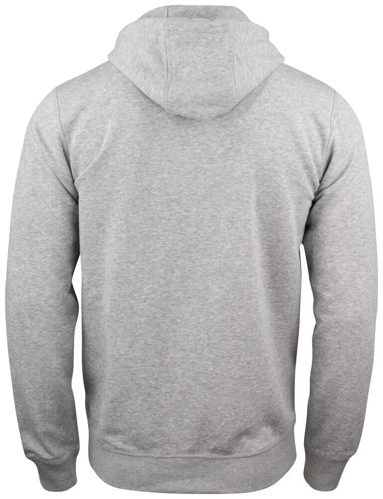 clique Premium OC Hoody Full Zip in cotone biologico grigio mélange 2/4
