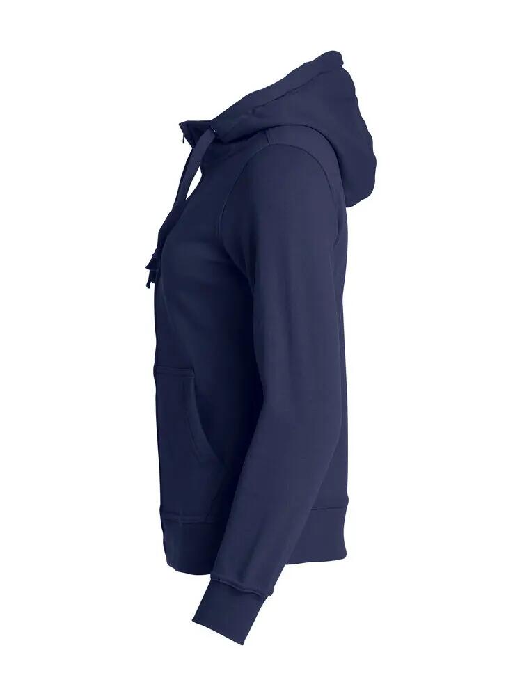 clique Basic Hoody Full Zip Women – camisola com capuz e fecho dark navy 3/4