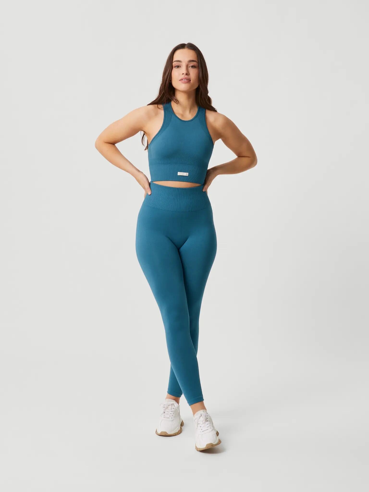 bjorn_borg STUDIO SEAMLESS LIGHT TIGHTS MALLARD BLUE 3/4