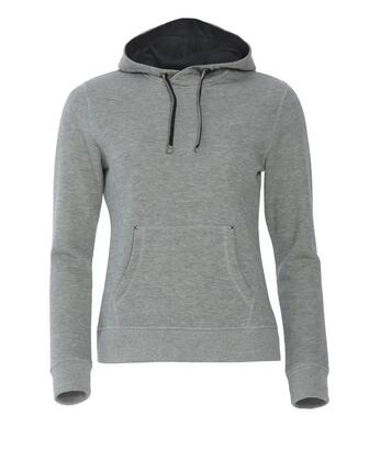 clique Classic Hoody Women – sweat à capuche gris chiné – grey melange
