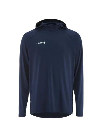 craft Ability Long Sleeve Hood M – Hoodie d'échauffement extensible Navy