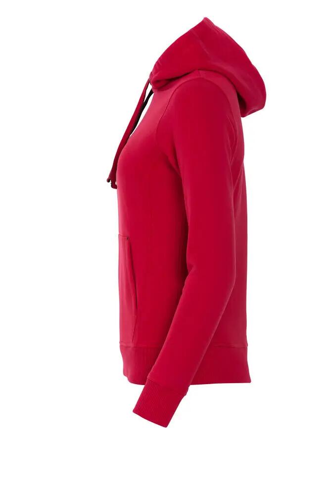 clique Classic Hoody Women – felpa con cappuccio donna rossa con tasca a 6/7