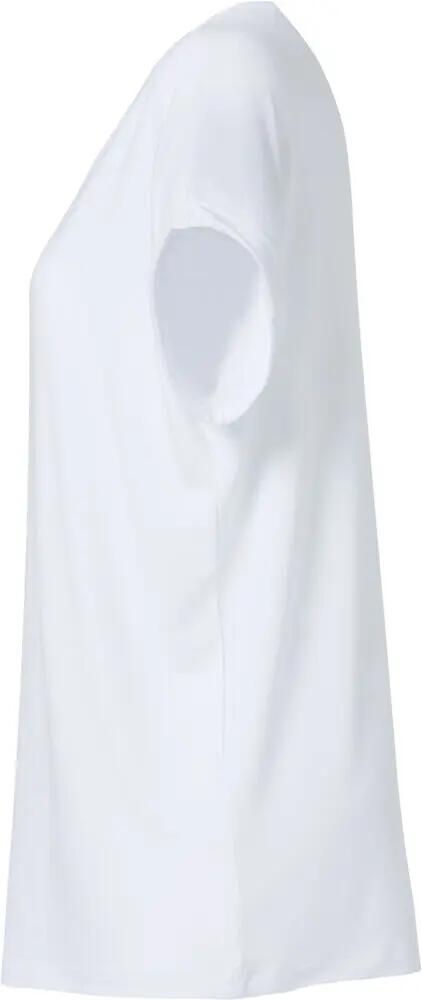 clique Camiseta mujer Katy viscosa suave, blanco, corte holgado 3/4