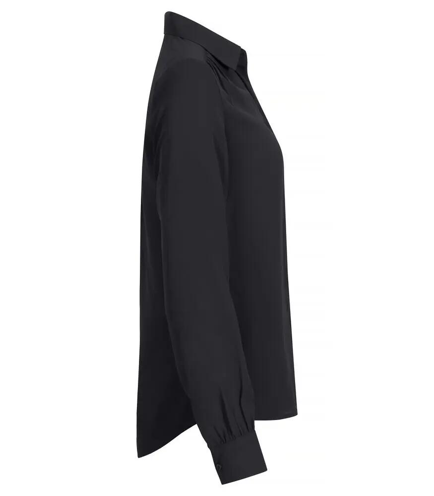 clique blusa Libby para mujer en poliéster negro – ligera y semitransparente 4/4