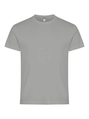 Clique basic-t heren t‑shirt slim fit van katoen, kleur silver