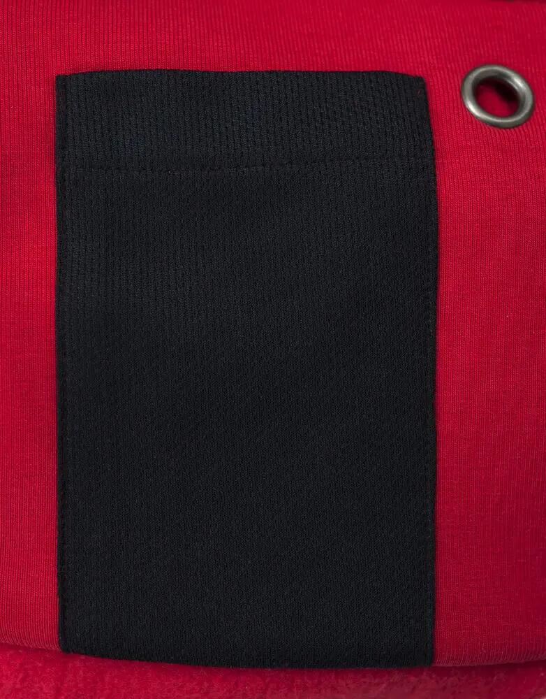 clique Classic Hoody Women – felpa con cappuccio donna rossa con tasca a 3/7