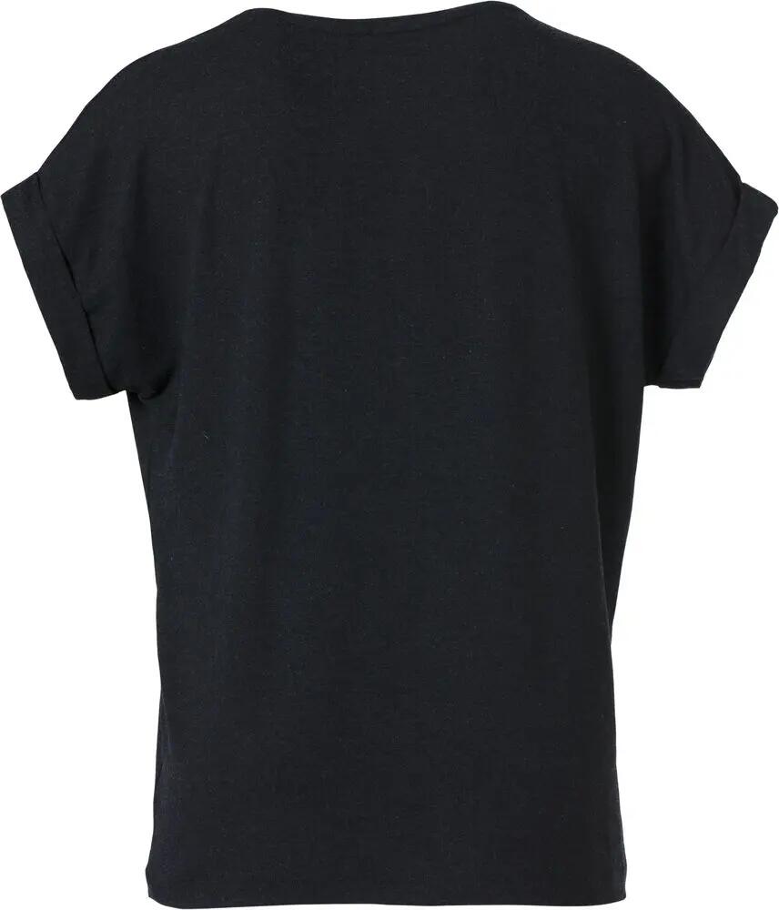 clique T-shirt donna Katy in viscosa morbida, fit loose, nero 3/4