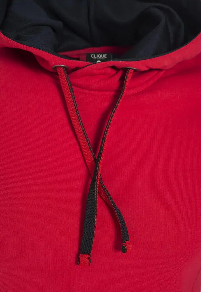 clique Classic Hoody Women – felpa con cappuccio donna rossa con tasca a 2/7