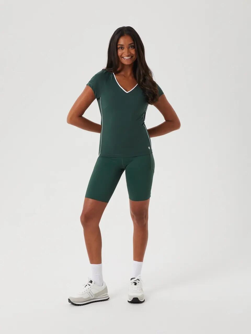 bjorn_borg ACE BIKER SHORTS mulher — SYCAMORE, tamanho XS 3/4