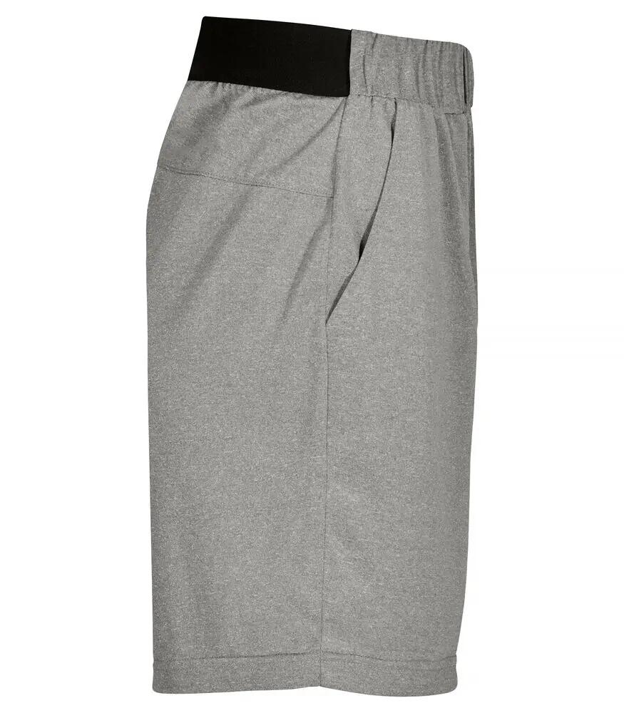 clique Basic Active Shorts en poliéster spun dyed - Grey Melange 4/4