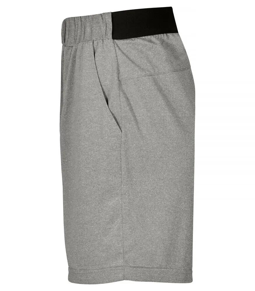 clique Basic Active Shorts en poliéster spun dyed - Grey Melange 3/4