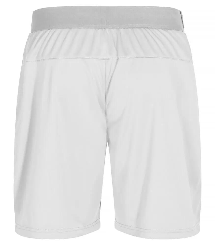 clique Basic Active Shorts - 100% poliéster spun dyed, blanco 2/4