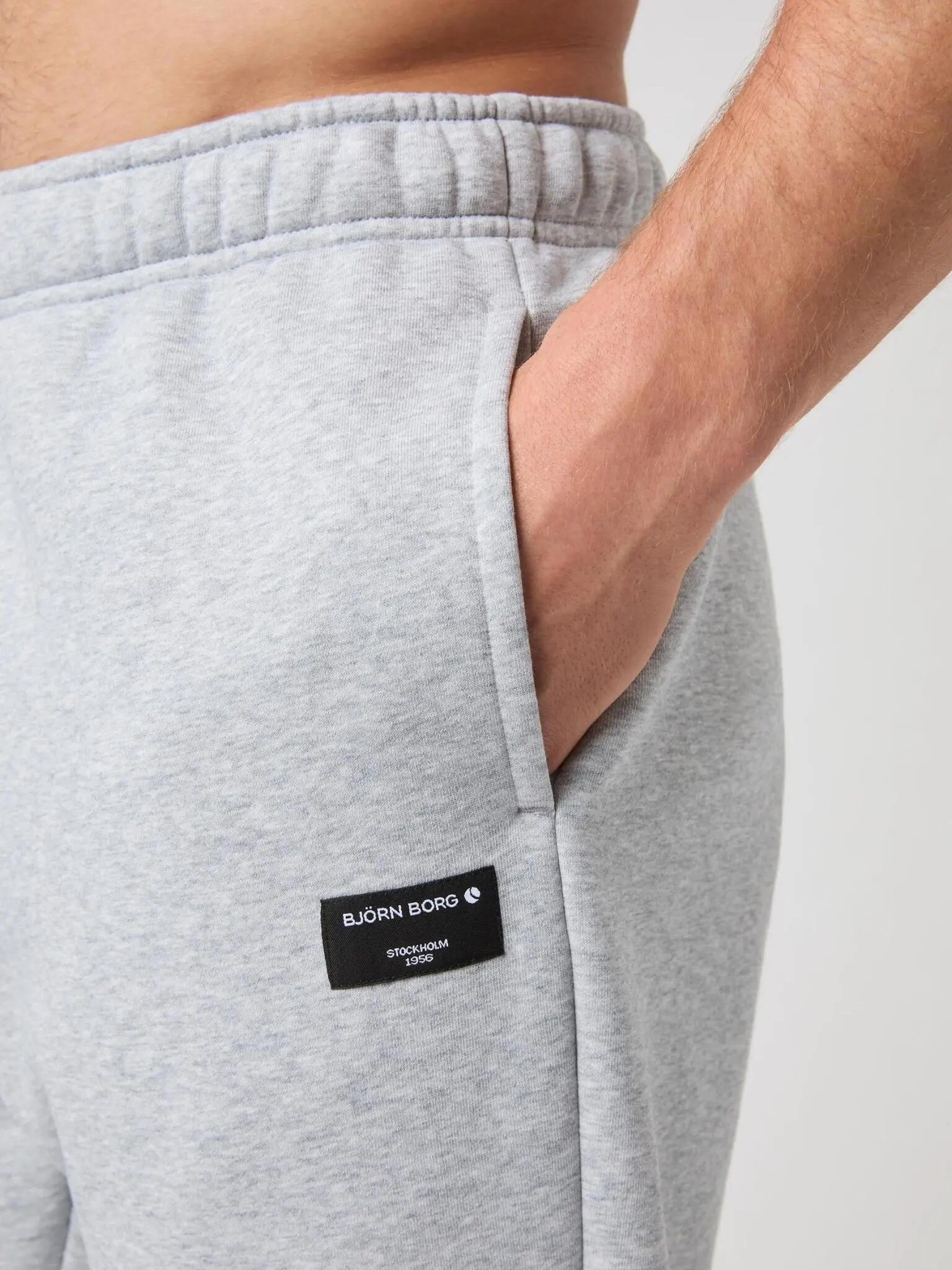 bjorn_borg CENTRE SWEATPANTS — coupe confortable, gris clair chiné 3/3