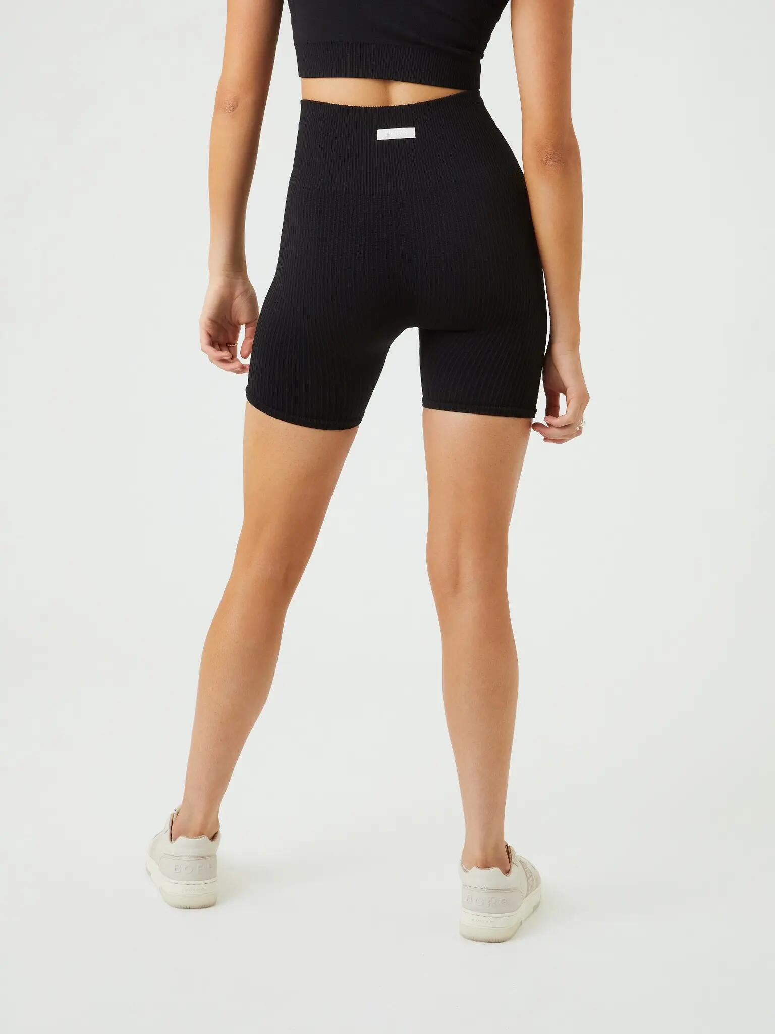 bjorn_borg STUDIO SEAMLESS RIB SHORTS – BLACK BEAUTY 2/3