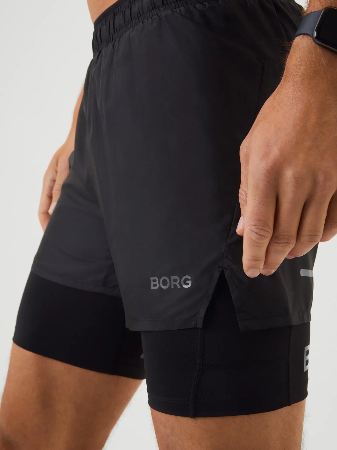 bjorn_borg BORG RUNNING SHORTS 2 IN 1 – BLACK BEAUTY 4/5