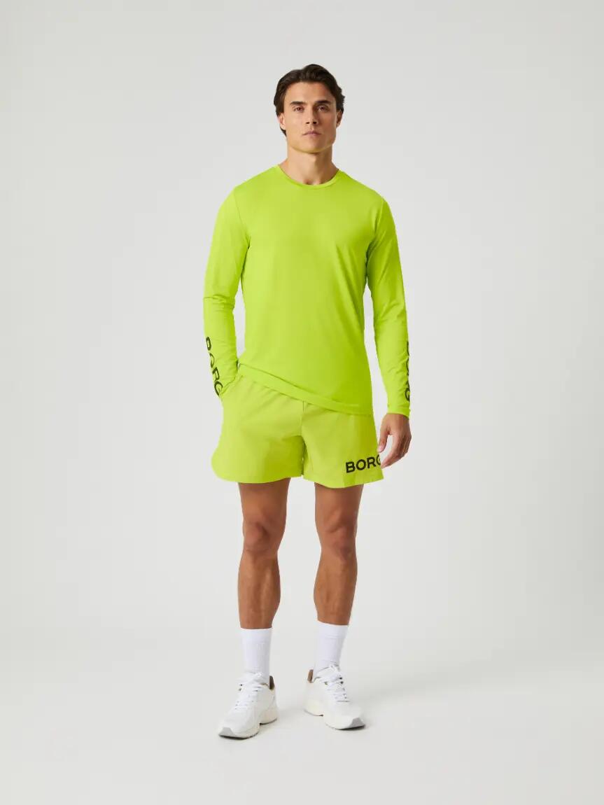 bjorn_borg BORG LONG SLEEVE T-SHIRT - ACID LIME 3/5