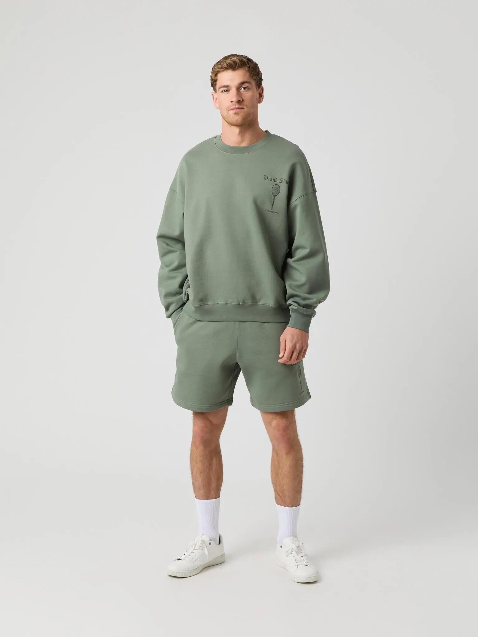 bjorn_borg ACE OVERSIZED SHORTS męskie — AGAVE GREEN 3/5