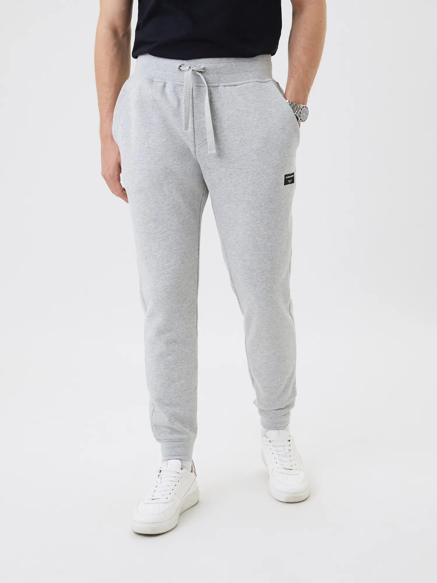 bjorn_borg CENTRE TAPERED PANTS light grey melange 1/5